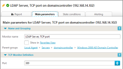 TCP monitor parameters