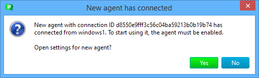 Agent requesting connection