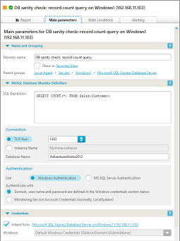 MSSQL monitor parameters