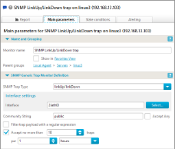 SNMP Trap monitor parameters