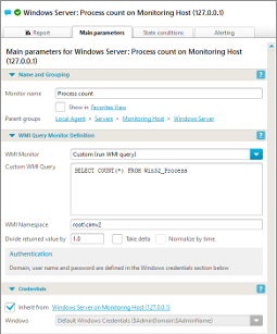 WMI monitor parameters