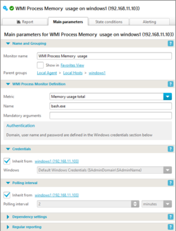WMI Process monitor: memory usage