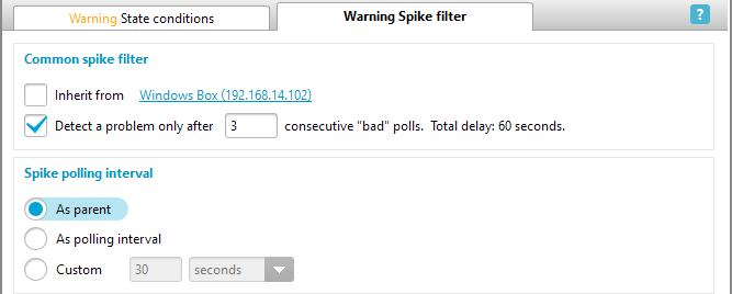 Warning Spike Filter