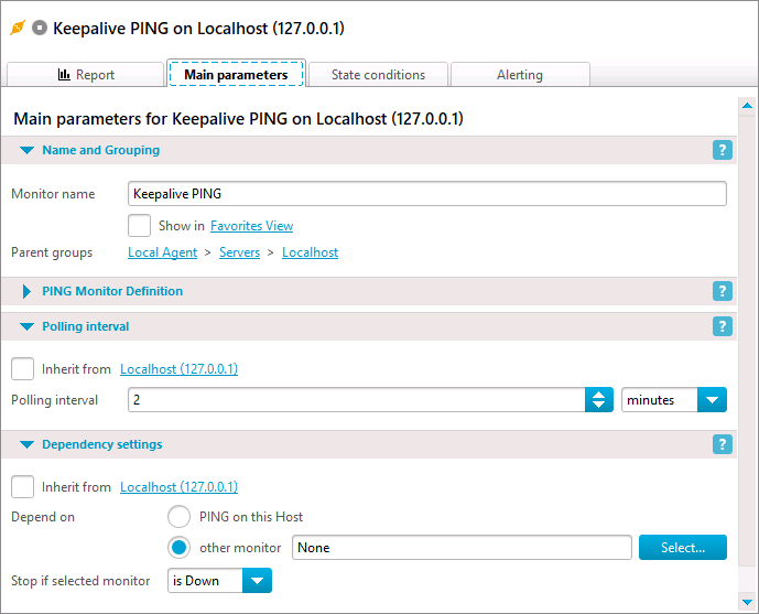 Keepalive PING settings