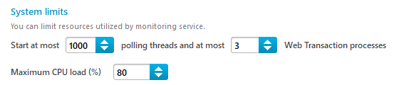 Monitoring settings: system-limits