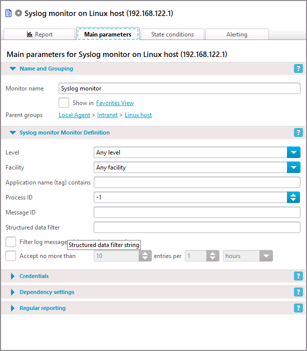 Syslog monitor created